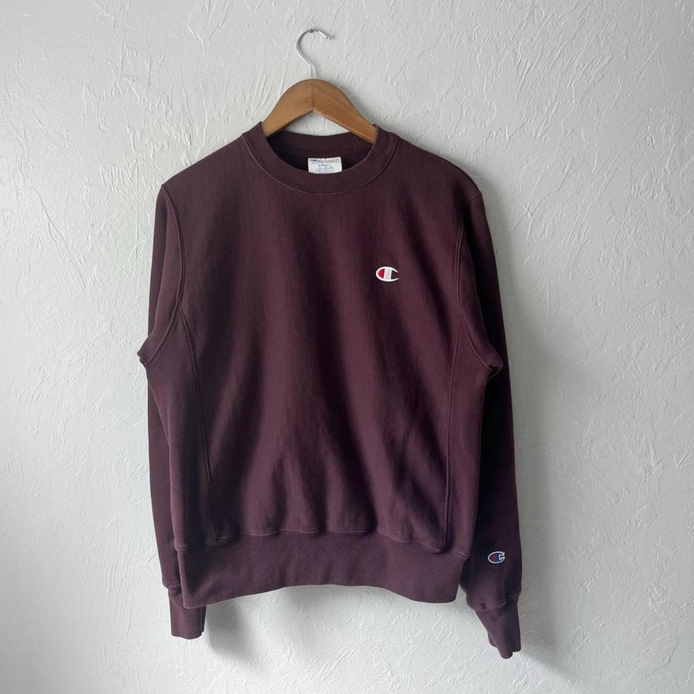 Champion Reverse Weave Maroon Loungewear Indie Grunge Crewneck Sweatshirt Small